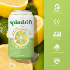 Spindrift Sparkling Water, Berry Belli-no Flavored, Made with Real Squeezed Fruit, 12 Fl Oz Cans, Pack of 24 (Only 13 Calories per Can)