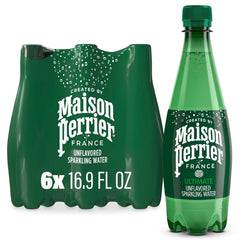 Maison Perrier Lime Flavored Sparkling Water, 16.9 FL OZ Plastic Water Bottle (6 Count)
