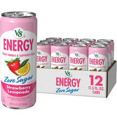 V8 Energy Pomegranate Blueberry Energy Drink, 8 fl oz Can (24 Pack)