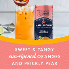 Sanpellegrino Prickly Pear and Orange Sparkling Fruit Beverage, 11.15 fl oz. Cans (6 Count)
