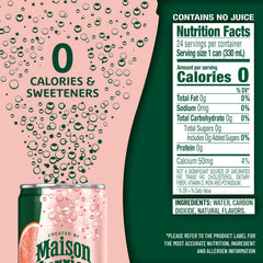 Maison Perrier Forever Lime Flavored Sparkling Water, 11.15 Fl Oz Cans, 8 Count, 3 Pack