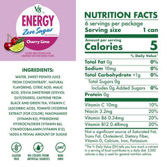 V8 Energy Pomegranate Blueberry Energy Drink, 8 fl oz Can (24 Pack)