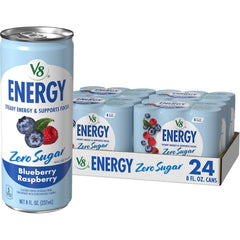 V8 Energy Pomegranate Blueberry Energy Drink, 8 fl oz Can (24 Pack)