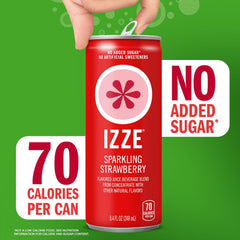 IZZE Sparkling Juice Beverage Blend,Sunset Variety Pack,Clementine,Peach,Cherry Lime,Pomegranate,No Sugar Added,8.4 Fl Oz,(Pack of 48)