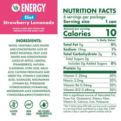 V8 Energy Pomegranate Blueberry Energy Drink, 8 fl oz Can (24 Pack)