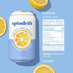 Spindrift Sparkling Water, Berry Belli-no Flavored, Made with Real Squeezed Fruit, 12 Fl Oz Cans, Pack of 24 (Only 13 Calories per Can)