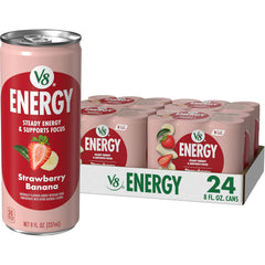 V8 Energy Pomegranate Blueberry Energy Drink, 8 fl oz Can (24 Pack)