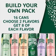 Maison Perrier Forever Lime Flavored Sparkling Water, 11.15 Fl Oz Cans, 8 Count, 3 Pack