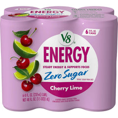 V8 Energy Pomegranate Blueberry Energy Drink, 8 fl oz Can (24 Pack)