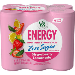 V8 Energy Pomegranate Blueberry Energy Drink, 8 fl oz Can (24 Pack)