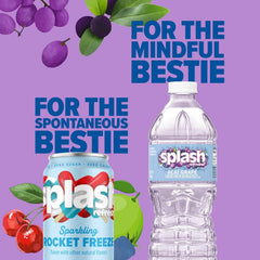 Splash Blast Water, Wild Berry, 16.9 Fl Oz | 30 Pack | Plastic Bottle