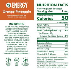 V8 Energy Pomegranate Blueberry Energy Drink, 8 fl oz Can (24 Pack)