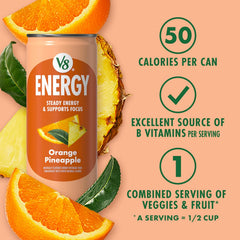 V8 Energy Pomegranate Blueberry Energy Drink, 8 fl oz Can (24 Pack)