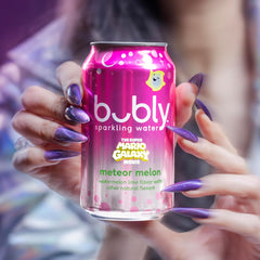 bubly Sparkling Water, The Super Mario Galaxy Movie Strawberry, Zero Sugar & Zero Calories, 12 Fl Oz Cans (Pack of 8), Packaging May Vary