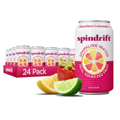 Spindrift Sparkling Water, Berry Belli-no Flavored, Made with Real Squeezed Fruit, 12 Fl Oz Cans, Pack of 24 (Only 13 Calories per Can)