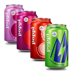 Poppi Sparkling Prebiotic Soda Beverage with Apple Cider Vinegar, Seltzer Water and Fruit Juice, Short List Variety Pack, 12 Fl Oz, Pack of 12, Packaging May Vary