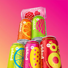 Poppi Sparkling Prebiotic Soda Beverage with Apple Cider Vinegar, Seltzer Water and Fruit Juice, Short List Variety Pack, 12 Fl Oz, Pack of 12, Packaging May Vary
