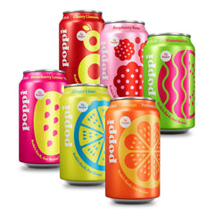 Poppi Sparkling Prebiotic Soda Beverage with Apple Cider Vinegar, Seltzer Water and Fruit Juice, Short List Variety Pack, 12 Fl Oz, Pack of 12, Packaging May Vary