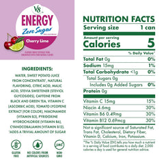 V8 Energy Pomegranate Blueberry Energy Drink, 8 fl oz Can (24 Pack)