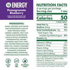 V8 Energy Pomegranate Blueberry Energy Drink, 8 fl oz Can (24 Pack)