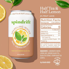 Spindrift Sparkling Water, Berry Belli-no Flavored, Made with Real Squeezed Fruit, 12 Fl Oz Cans, Pack of 24 (Only 13 Calories per Can)