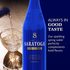 Saratoga Spring Water, 24 Pack, 16 Fl Oz | Still Water | Recycled PET Plastic | Bottled