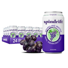 Spindrift Sparkling Water, Berry Belli-no Flavored, Made with Real Squeezed Fruit, 12 Fl Oz Cans, Pack of 24 (Only 13 Calories per Can)