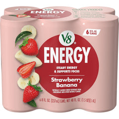 V8 Energy Pomegranate Blueberry Energy Drink, 8 fl oz Can (24 Pack)