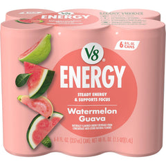 V8 Energy Pomegranate Blueberry Energy Drink, 8 fl oz Can (24 Pack)