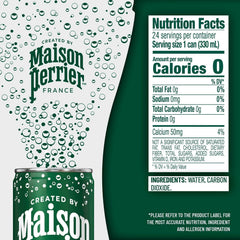 Maison Perrier Forever Lime Flavored Sparkling Water, 11.15 Fl Oz Cans, 8 Count, 3 Pack