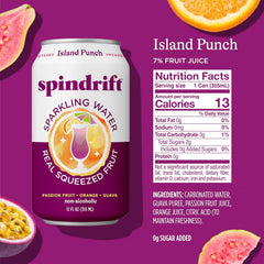 Spindrift Sparkling Water, Berry Belli-no Flavored, Made with Real Squeezed Fruit, 12 Fl Oz Cans, Pack of 24 (Only 13 Calories per Can)
