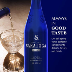Saratoga Spring Water, 24 Pack, 16 Fl Oz | Still Water | Recycled PET Plastic | Bottled