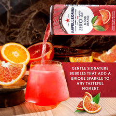 Sanpellegrino Zero Grams Added Sugar Pomegranate & Orange Italian Sparkling Drink, 24 Pack Of 11.15 Fl Oz Cans, Sanpellegrino Italian Sparkling Drinks, Low-Calorie Fruit Juice Beverages