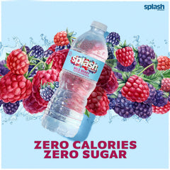 Splash Blast Water, Wild Berry, 16.9 Fl Oz | 30 Pack | Plastic Bottle
