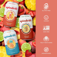 Spindrift Lemonade 3 Flavor Variety 20 Pack,12 Fl Oz (Pack of 20)