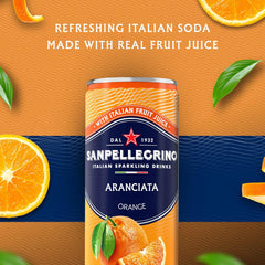 Sanpellegrino Italian Sparkling Drink Aranciata Rossa, Sparkling Orange and Blood Orange Beverage, 11.15 Fl Oz (Pack of 24)