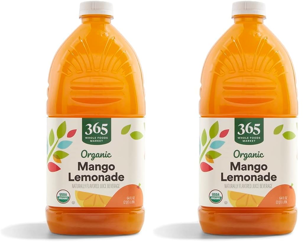 365 by Whole Foods Market, Organic Mango Lemonade, 64 Fl Oz (Pack of 2)