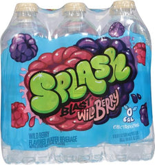 Splash Blast Water, Wild Berry, 16.9 Fl Oz | 30 Pack | Plastic Bottle