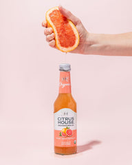 Citrus House Organic Sparkling Juice, Pink Grapefruit, Modern Italian Soda, No Added Sugar, No Preservatives, 9.3 Fl Oz Glass Bottle (Pack of 12)