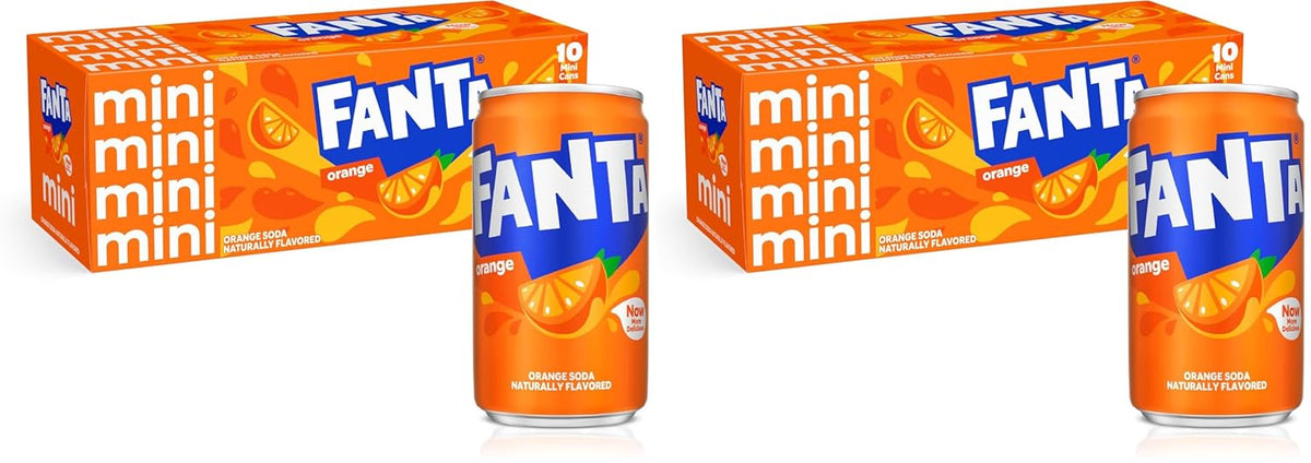 Fanta Orange Soda Fruit Flavored Soft Drink, 7.5 fl oz, 20 Pack