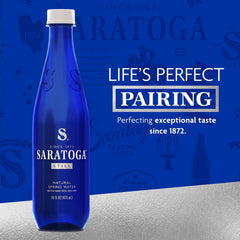 Saratoga Spring Water, 24 Pack, 16 Fl Oz | Still Water | Recycled PET Plastic | Bottled