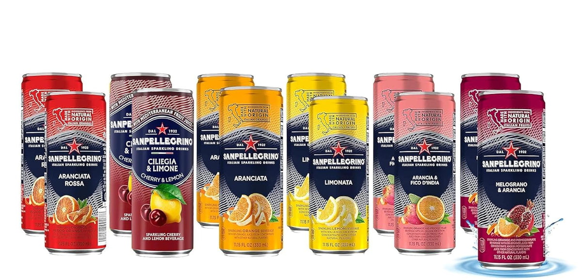San Pellegrino Sparkling Fruit Beverages Variety Sampler Pack (12 Count, Variety 2)