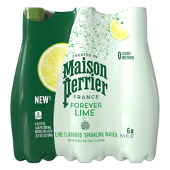 Maison Perrier Lime Flavored Sparkling Water, 16.9 FL OZ Plastic Water Bottle (6 Count)