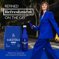 Saratoga Spring Water, 24 Pack, 16 Fl Oz | Still Water | Recycled PET Plastic | Bottled