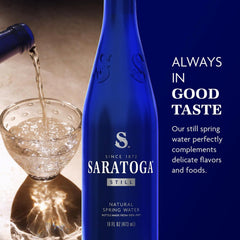 Saratoga Spring Water, 24 Pack, 16 Fl Oz | Still Water | Recycled PET Plastic | Bottled