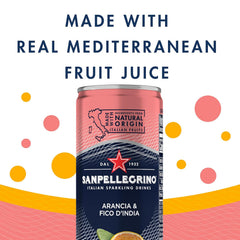 Sanpellegrino Prickly Pear and Orange Sparkling Fruit Beverage, 11.15 fl oz. Cans (6 Count)