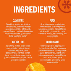 IZZE Sparkling Juice Beverage Blend,Sunset Variety Pack,Clementine,Peach,Cherry Lime,Pomegranate,No Sugar Added,8.4 Fl Oz,(Pack of 48)