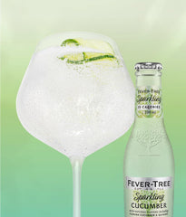 Fever-Tree Sparkling Cucumber – Premium Low Calorie Mixer for Cocktails and Mocktails, 6.8 fl oz Bottles, Pack of 24 – Naturally Sourced, Non-GMO