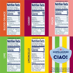 Sanpellegrino CIAO Flavored Sparkling Water, Low Calorie Italian Sparkling Water Variety Pack, Build Your Own Variety Pack, 12-Pack
